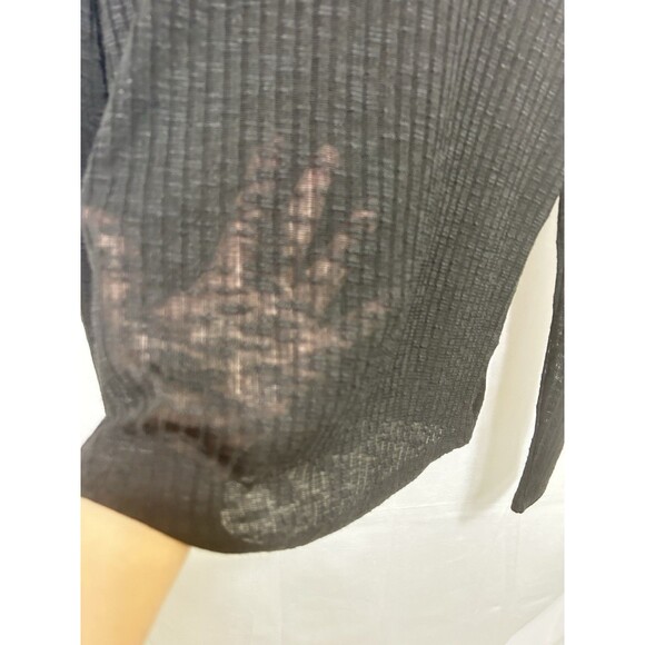 Intimately Free People Womens L Sheer Black Sweater NWT - Picture 7 of 9